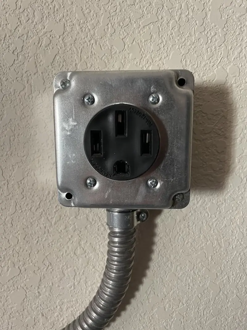 NEMA 14-50 outlet installed for Smart Home Electrical in Upper Leacock